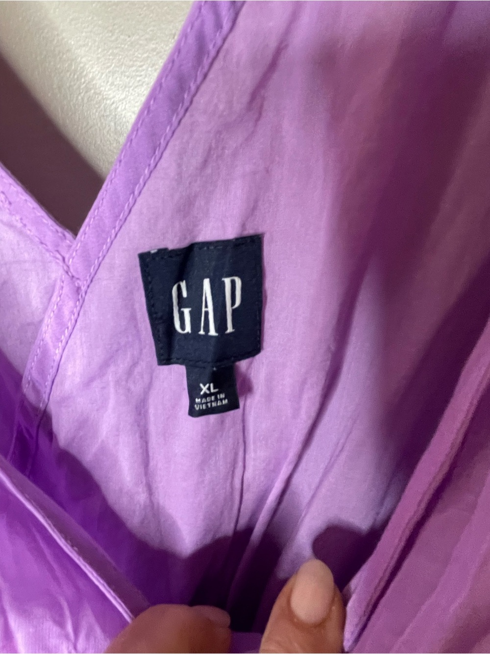 GAP Lavender V-Neck Tiered Maxi Dress Sz XL - Picture 3 of 5